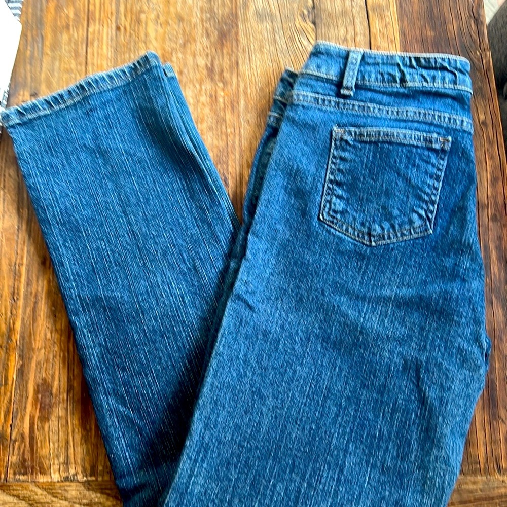 Garnet Hill Mid-Rise, Straight-Leg Jeans Size 6